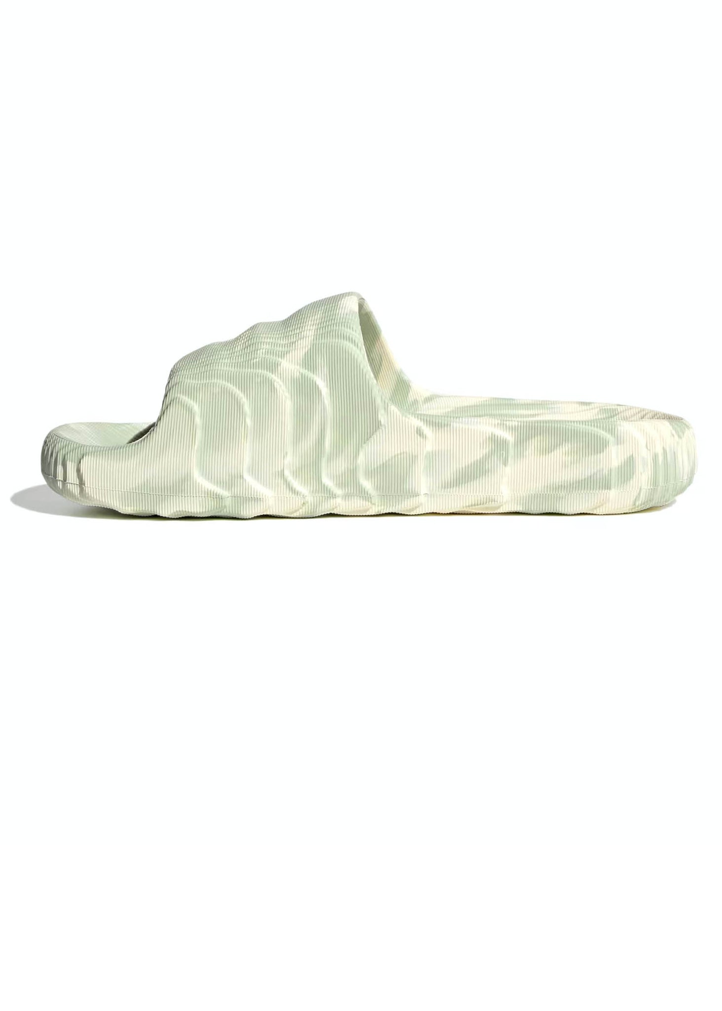 Adilettes 22 Sliders - Cream White/Green