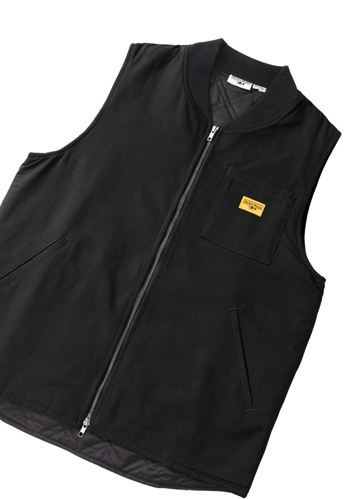 Service Works Padded Work Vest Jacket - Black