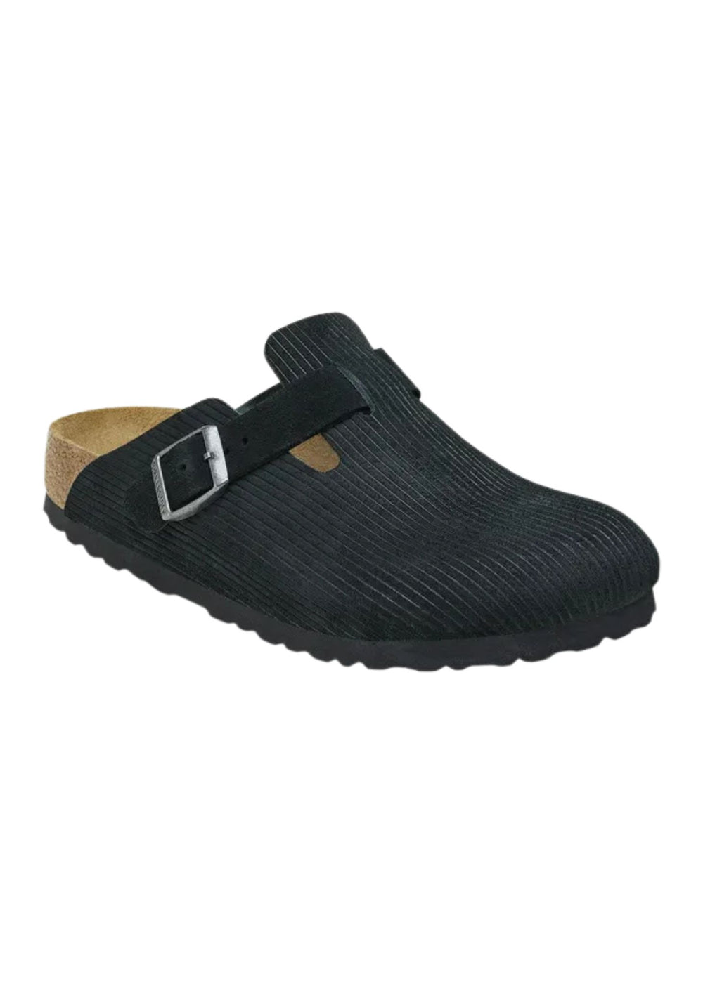 Birkenstock Boston Clog Suede Leather - Corduroy Black