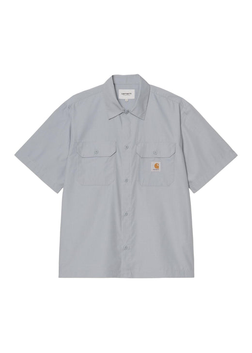 Carhartt WIP S/S Craft Shirt Mirror - front view chest pockets loose fit