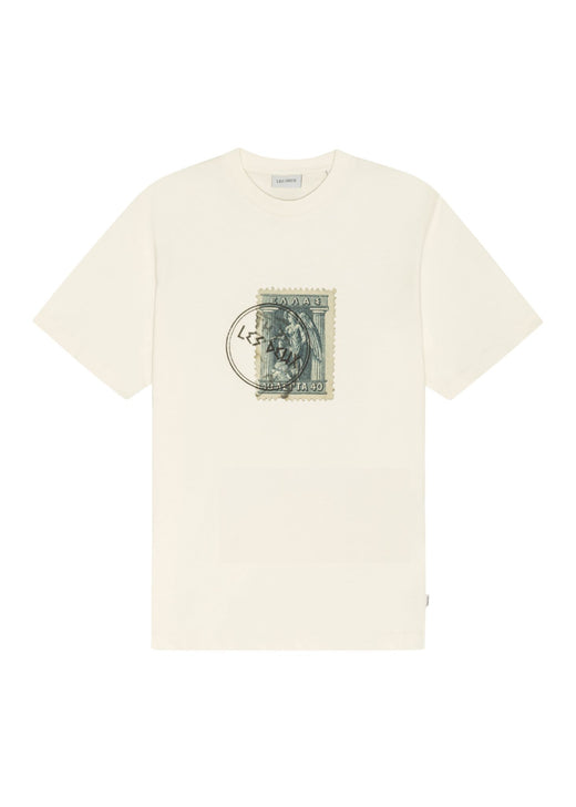 Les Deux Stamp T-shirt in Light Ivory - front flat lay