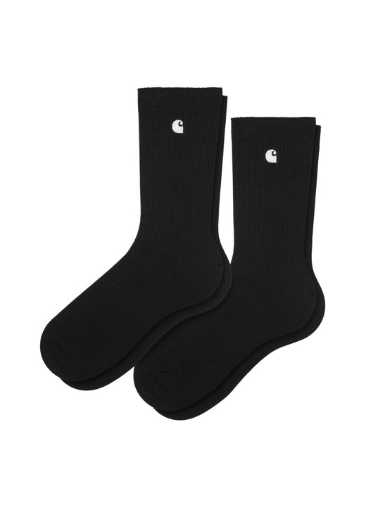 Carhartt WIP Madison Pack Socks, 2-pair pack featuring black socks, front view