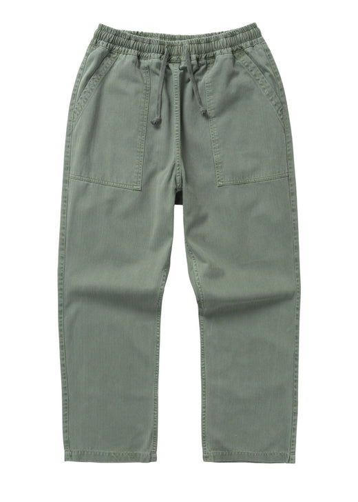 Service Works Pigment HBT chef pants in olive, full front view