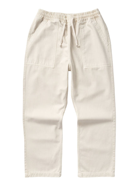Service Works Pigment HBT chef pants in bone, full front view