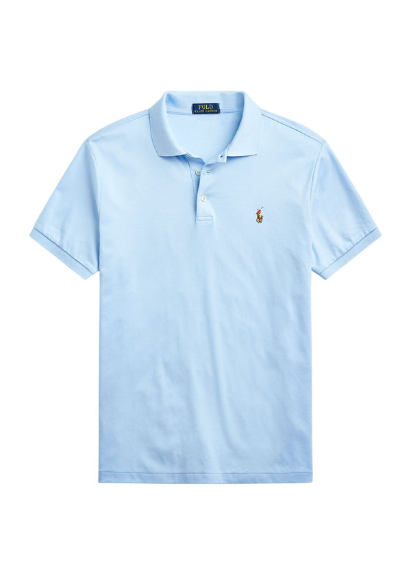 Ralph Lauren Custom Slim fit Soft Cotton Polo Shirt - Office Blue