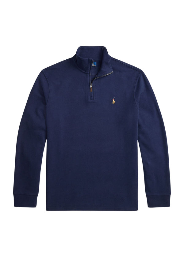 Ralph Lauren Estate Rib Quarter Zip Pullover - Cruise Navy