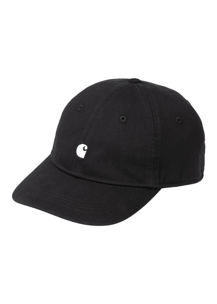 Carhartt WIP Madison logo cap in black with white embroidered Madison logo