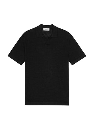 Les Deux Emmanuel Knit Polo - Black