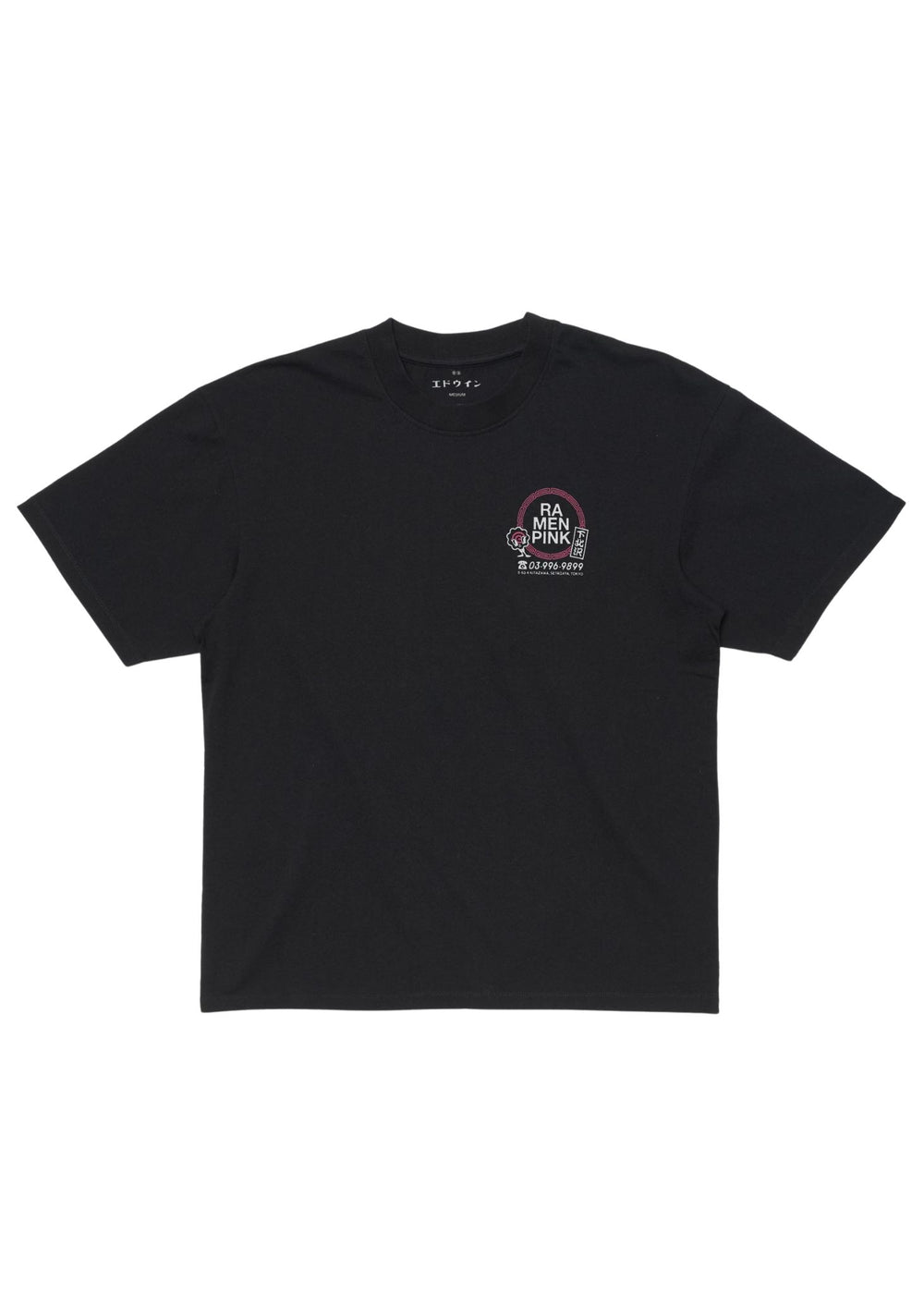 Edwin Ramen Pink T-shirt - Black