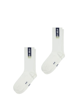 Les Deux Sport Logo Socks 2-Pack – White